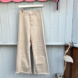 Beige Zara wide legged jeans
